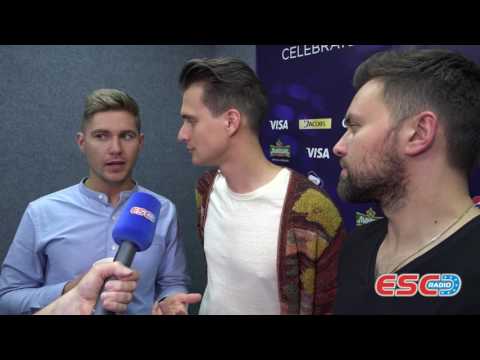The presenters of Eurovision Kyiv 2017, Vlad, Alex and Tim