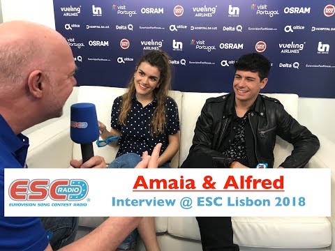 Eurovision 2018 - Amaia &amp; Alfred (Spain) interview @ Eurovision 2018 Lisbon | ESC Radio